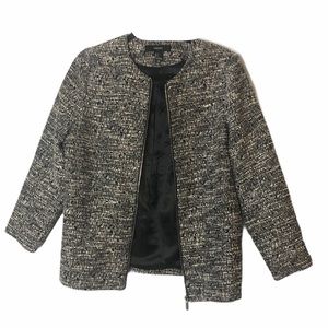 Forever21 Front Zip Grey Blazer Sz Small